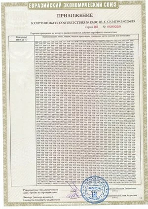 Продукция MASUMA сертифицирована